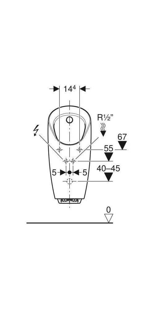 Geberit Urinal PREDA mit integrierter Steuerung, Netzbetrieb