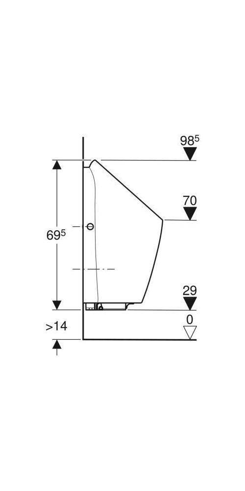 Geberit Urinal PREDA mit integrierter Steuerung, Netzbetrieb