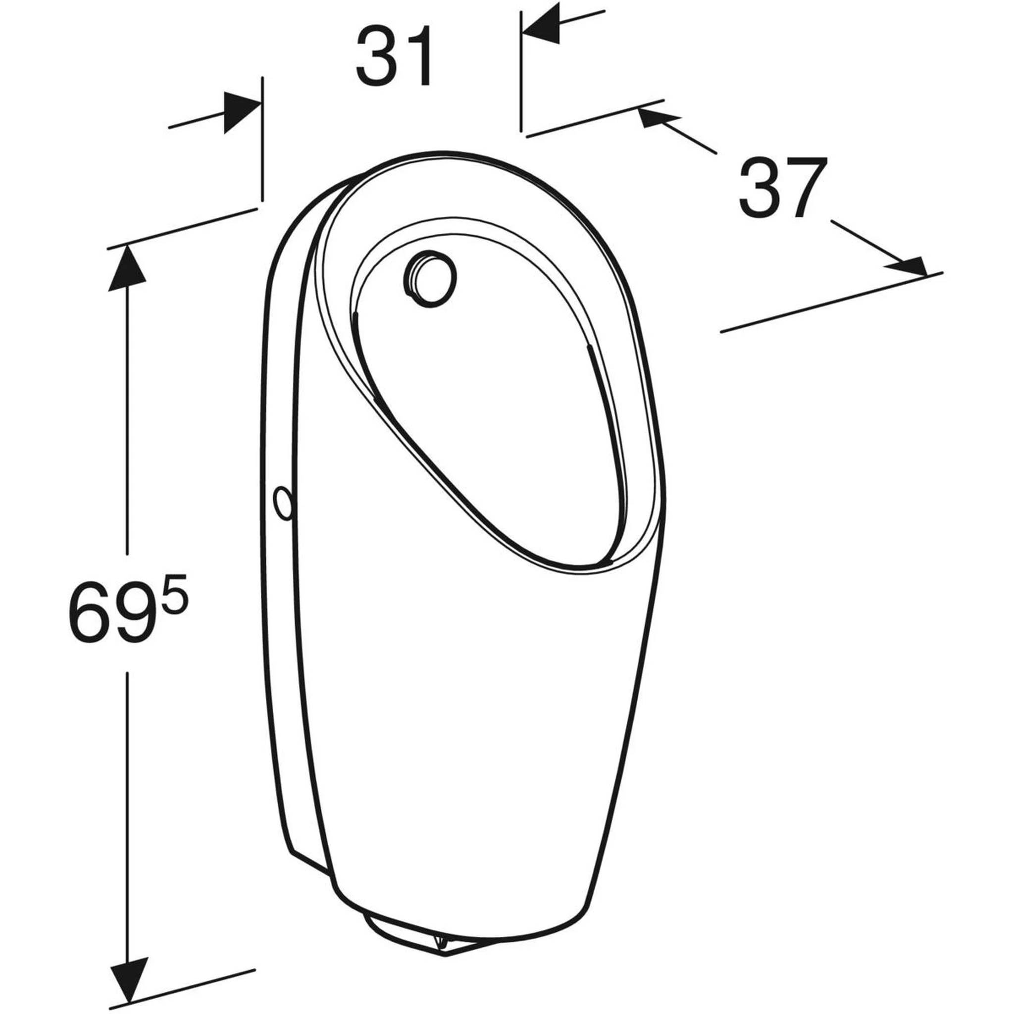 Geberit Urinal Preda mit integrierter Steuerung, Netz, 1 Stk.