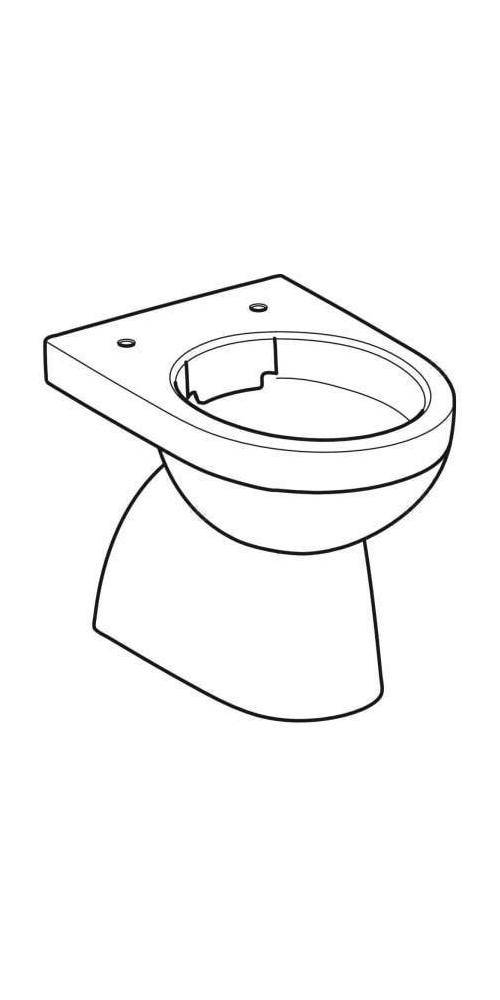 Geberit Stand-Tiefspül-WC RENOVA Ab vertikal teilgeschlossen Rimfree weiß