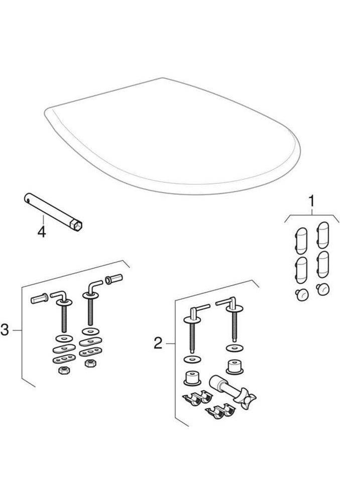 Geberit Stand-Tiefspül-WC RENOVA Abgang horizontal, teilgeschlossen