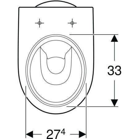 Geberit Stand-Tiefspül-WC RENOVA Abgang vertikal, teilgeschlossen weiß