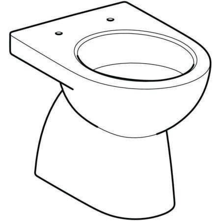 Geberit Stand-Tiefspül-WC RENOVA Abgang vertikal, teilgeschlossen weiß