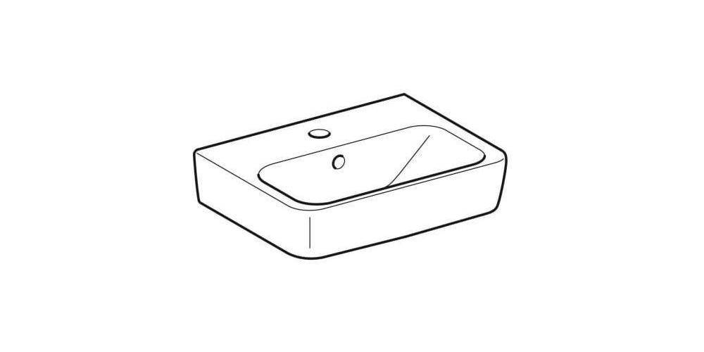 Geberit Handwaschbecken RENOVA PLAN 450x340mm mit Hahnloch mit