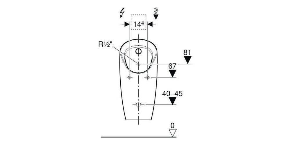 Geberit Urinal PREDA für UP-Urinalsteuerung