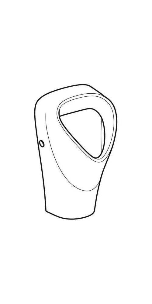 Geberit Urinal RENOVA trigonal Zul v hint Ab nach hinten weiß