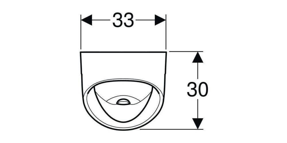 Geberit Urinal RENOVA trigonal Zul v hint Ab nach hinten weiß