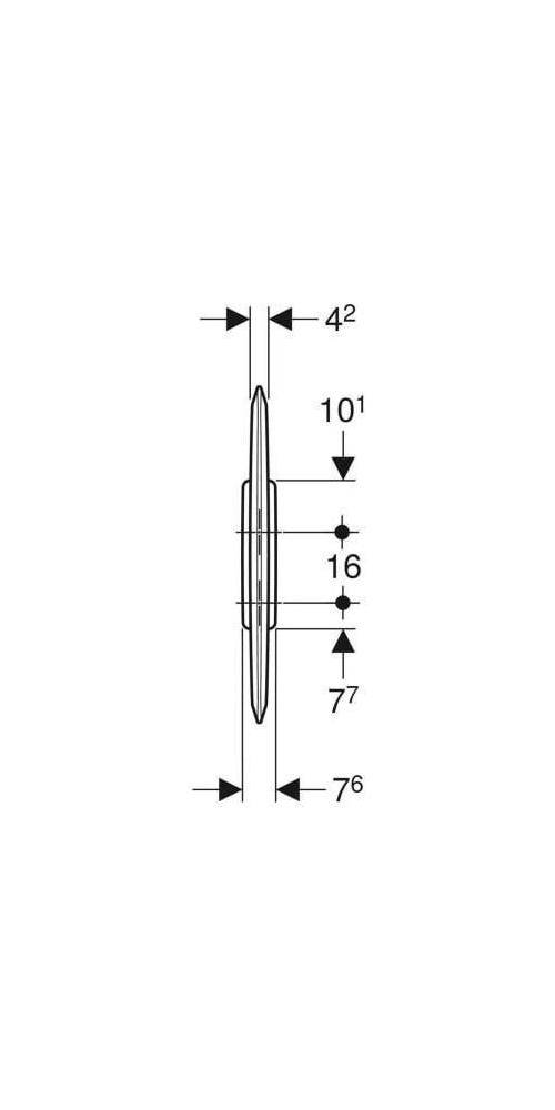 Geberit Urinaltrennwand Kunststoff weiß-alpin
