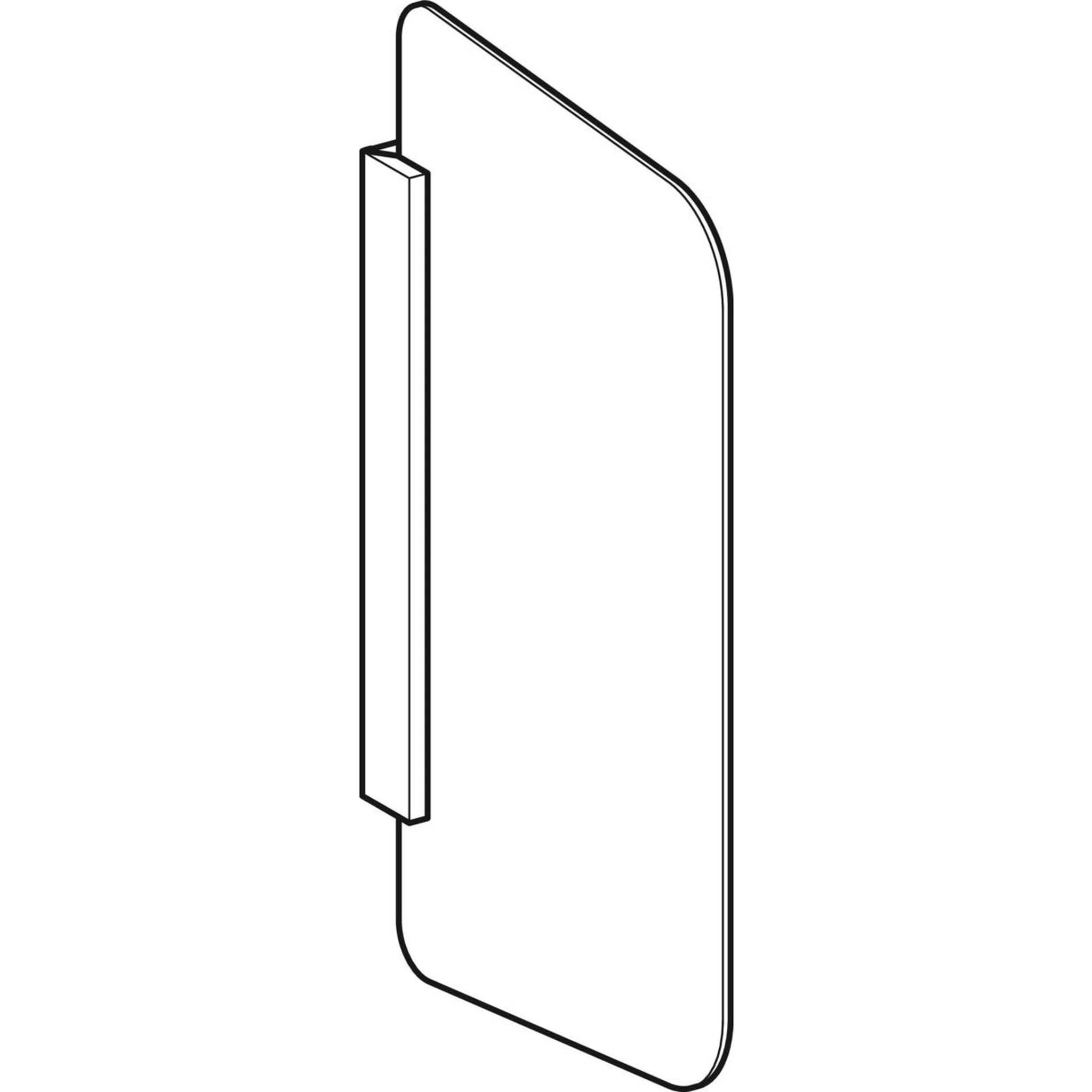 Geberit Urinaltrennwand Glas grau satiniert RAL 7035, 1 Stk.