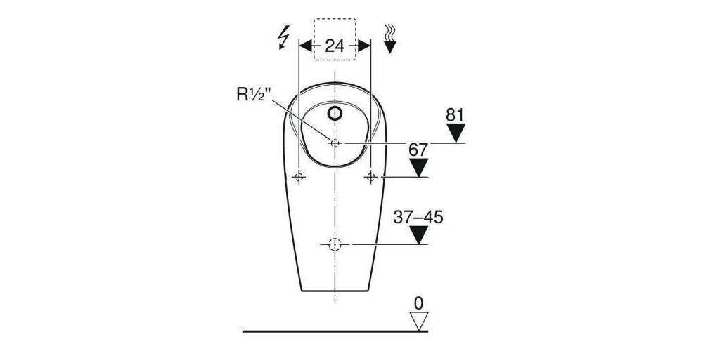 Geberit Urinal SELVA für UP-Urinalsteuerung