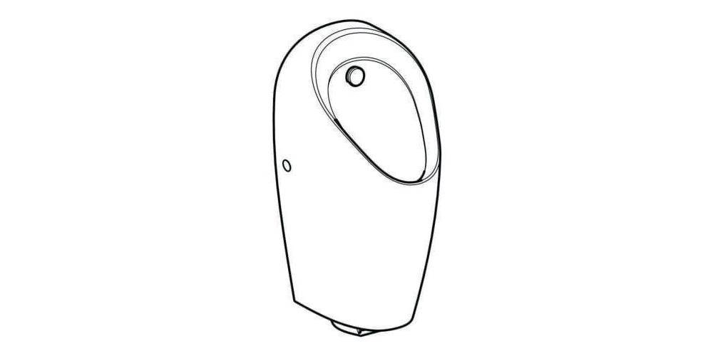 Geberit Urinal SELVA mit integrierter Steuerung, Netzbetrieb