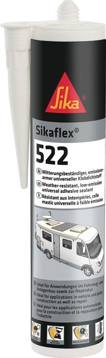 Kleb- u.Dichtstoff Sikaflex®-522 stahlgrau 300ml Kartusche SIKA