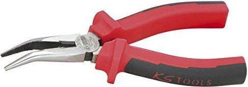 KS TOOLS ERGOTORQUE Flachrundzange, gebogen, 165mm (115.1018)