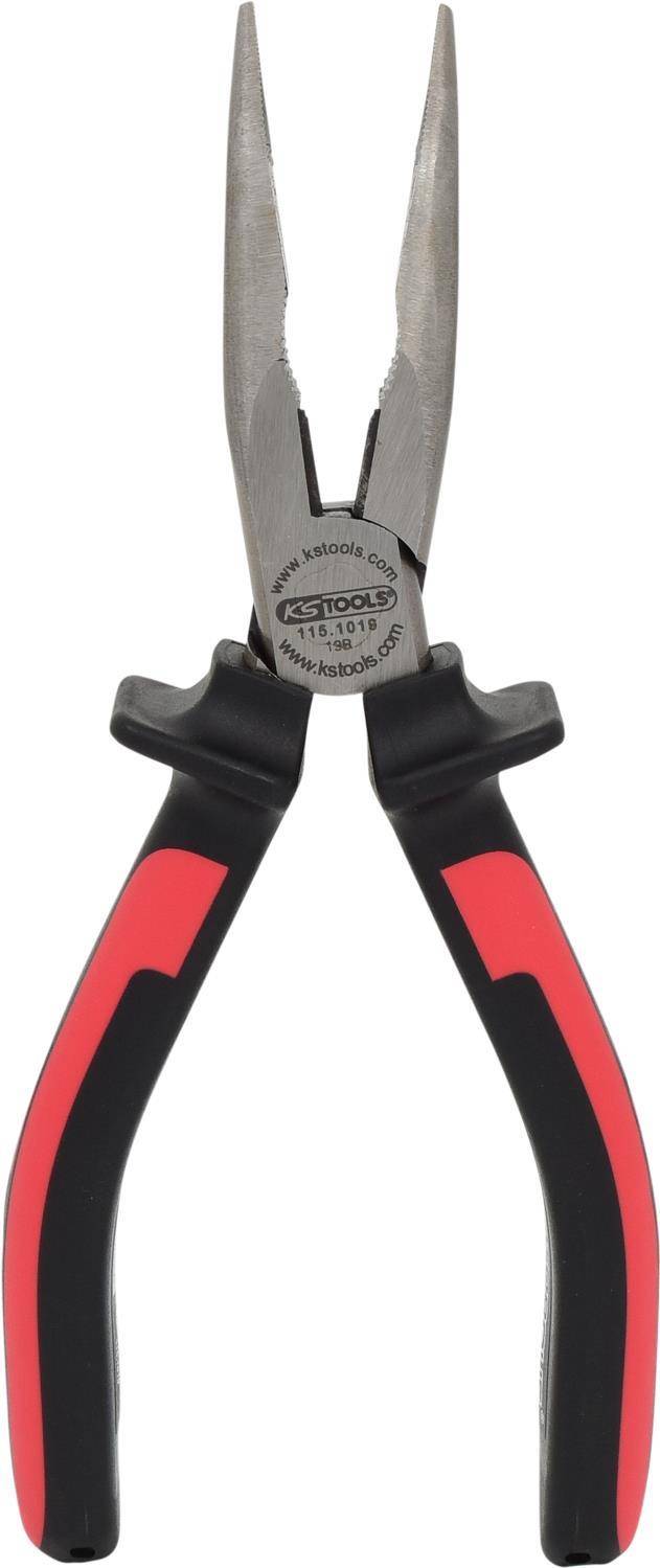 KS TOOLS ERGOTORQUE Flachrundzange, gebogen, 210mm (115.1019)