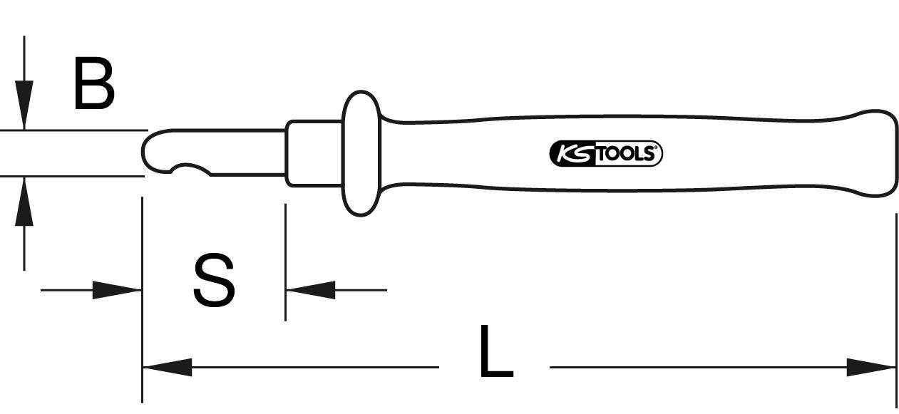 KS TOOLS Abmantelungsmesser mit Schutzisolierung, 182mm