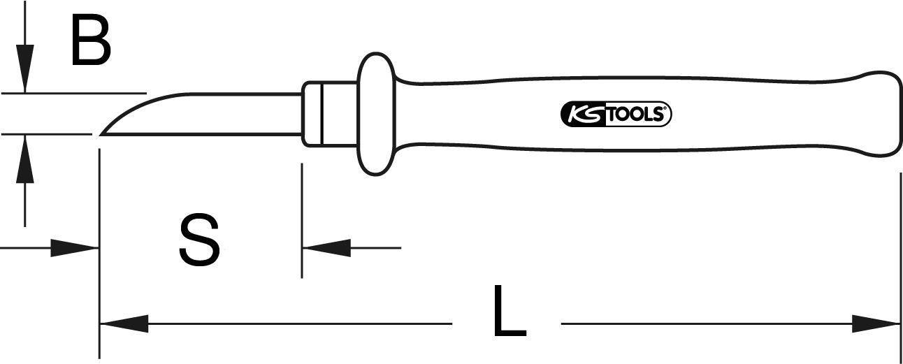 KS TOOLS Isoliertes Kabel-Abisoliermesser, 200mm (117.1360)