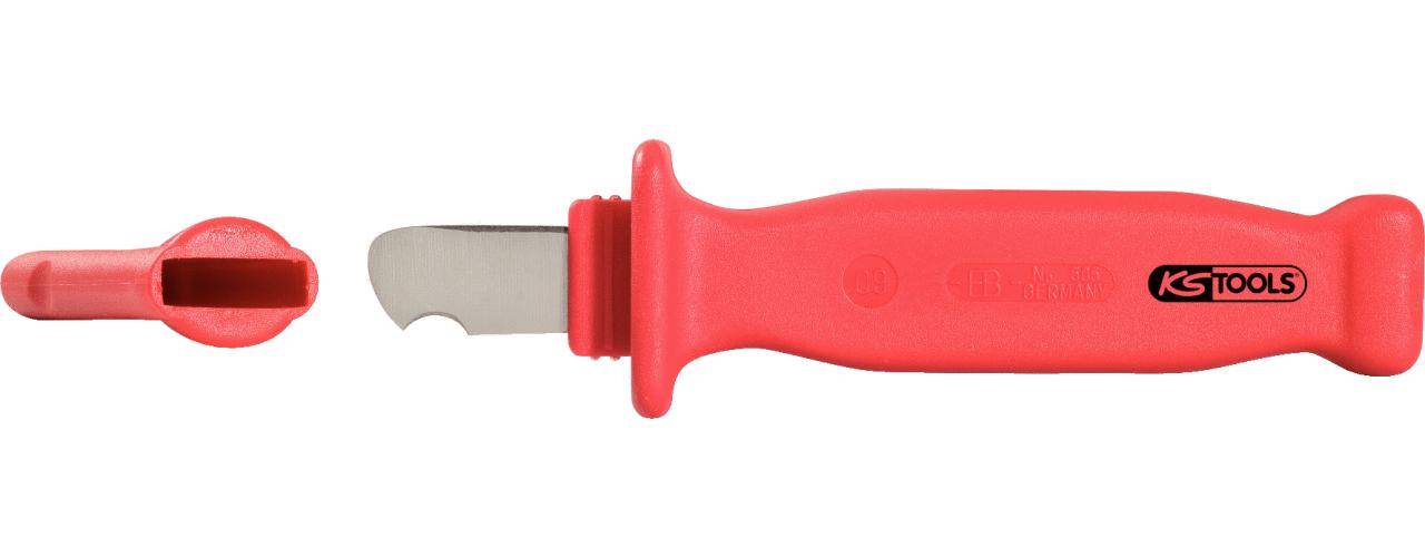 KS TOOLS Abmantelungsmesser mit Schutzisolierung, 182mm