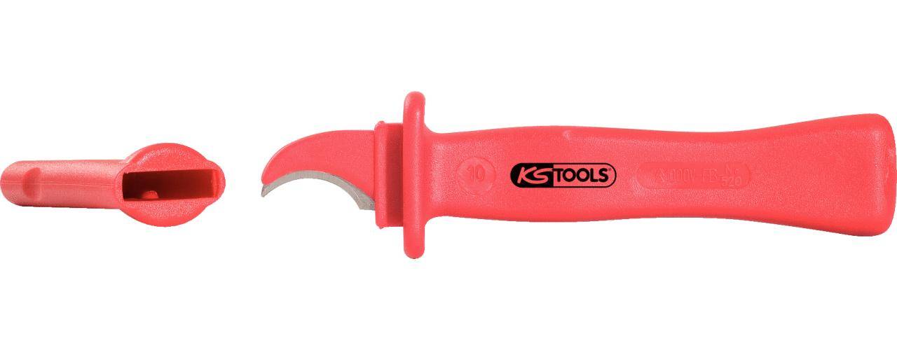 KS TOOLS Absetzmesser mit Schutzisolierung, 165mm