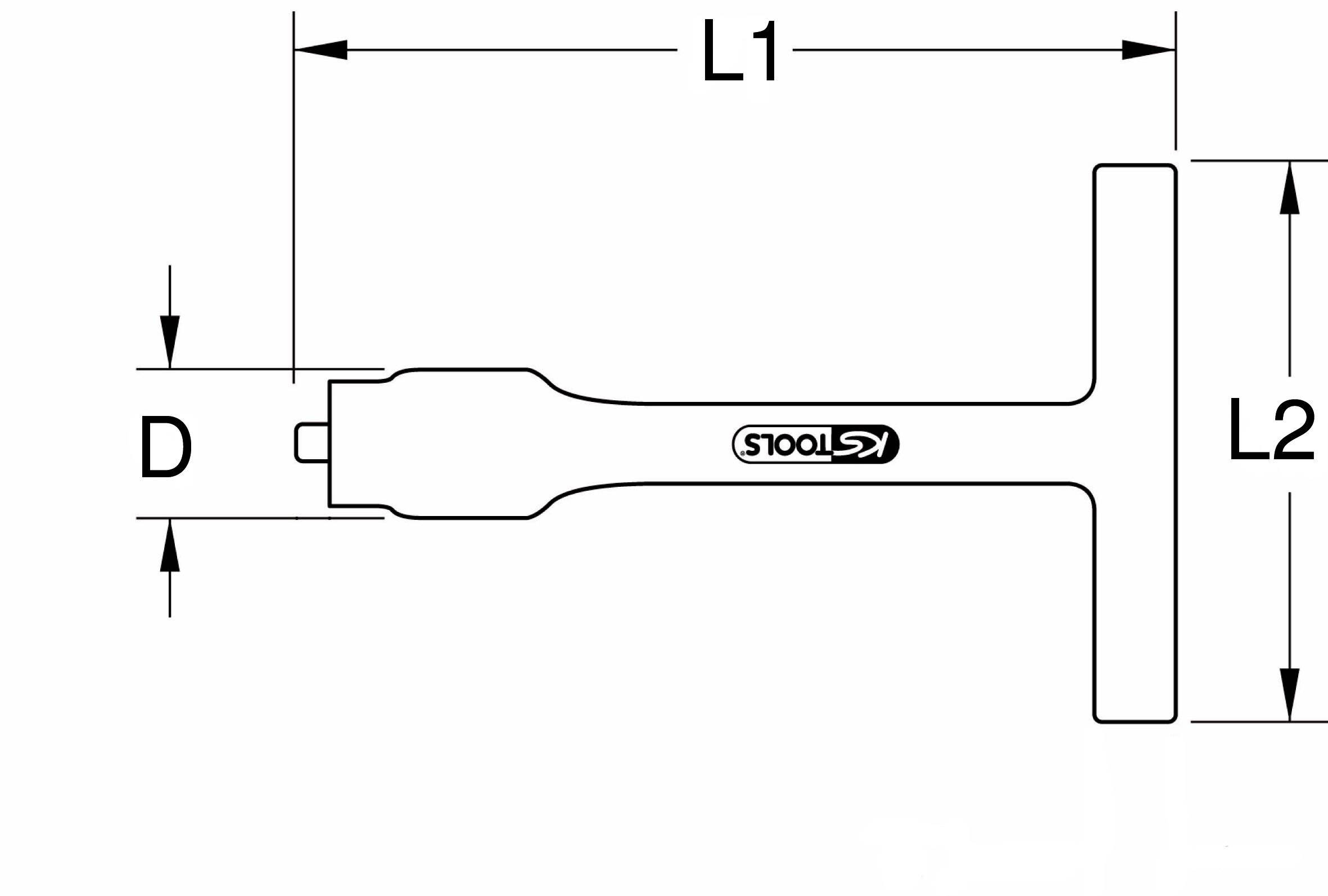 KS TOOLS 3/8" Festeingestellter T-Griff-Drehmomentbegrenzer mit