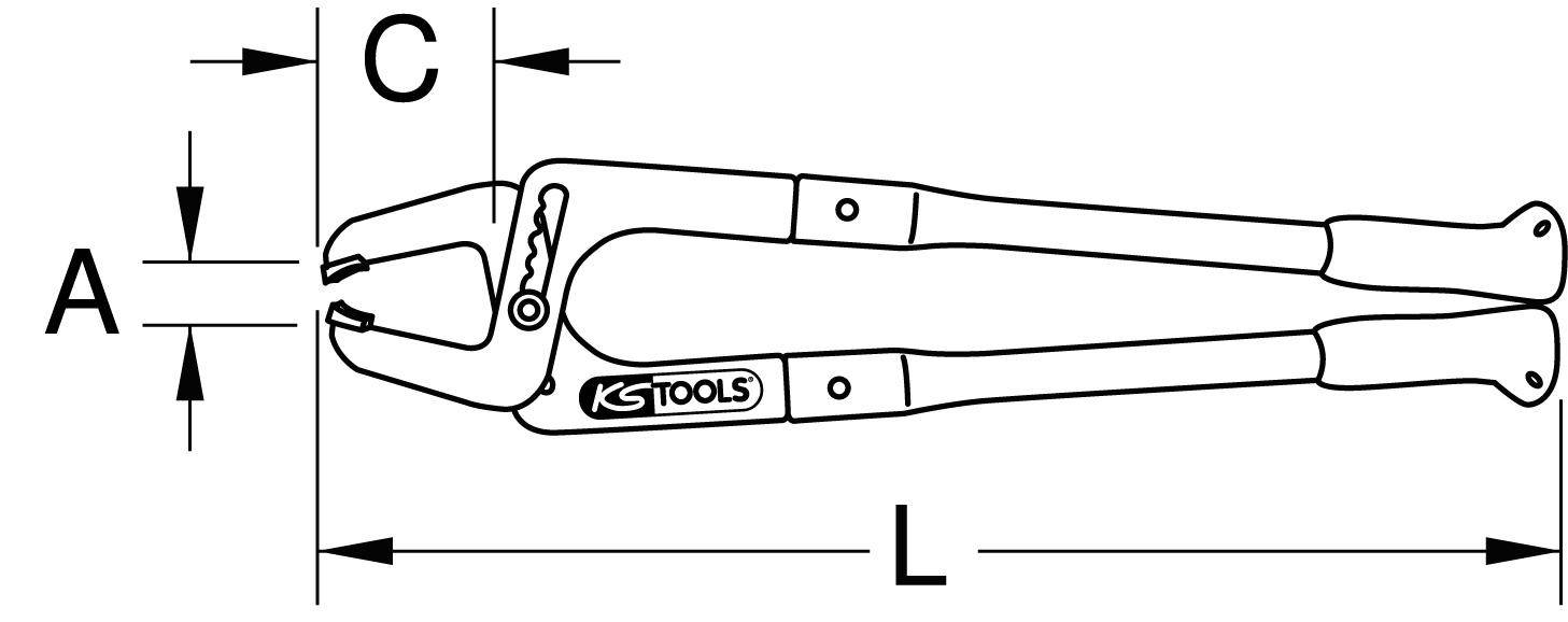 KS TOOLS Kupplungsgeberzylinder-Zange, 290mm