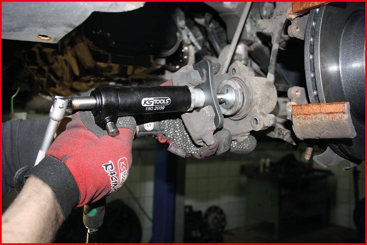 KS TOOLS Druckluftspindel-Bremskolbenwerkzeug-Satz, 18-tlg