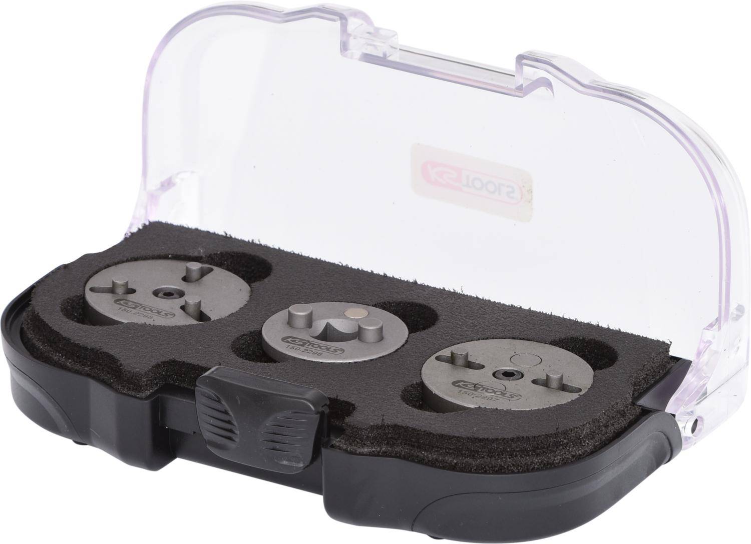 KS TOOLS Universal Bremskolben-Rückstell-Werkzeug-Adapter-Satz, 3-tlg
