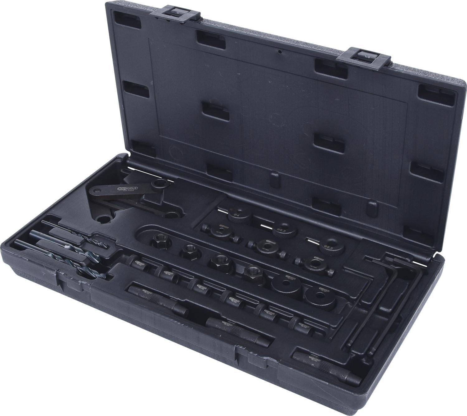 KS TOOLS Zylinderkopf-Bohrlehren-Satz, 28-tlg