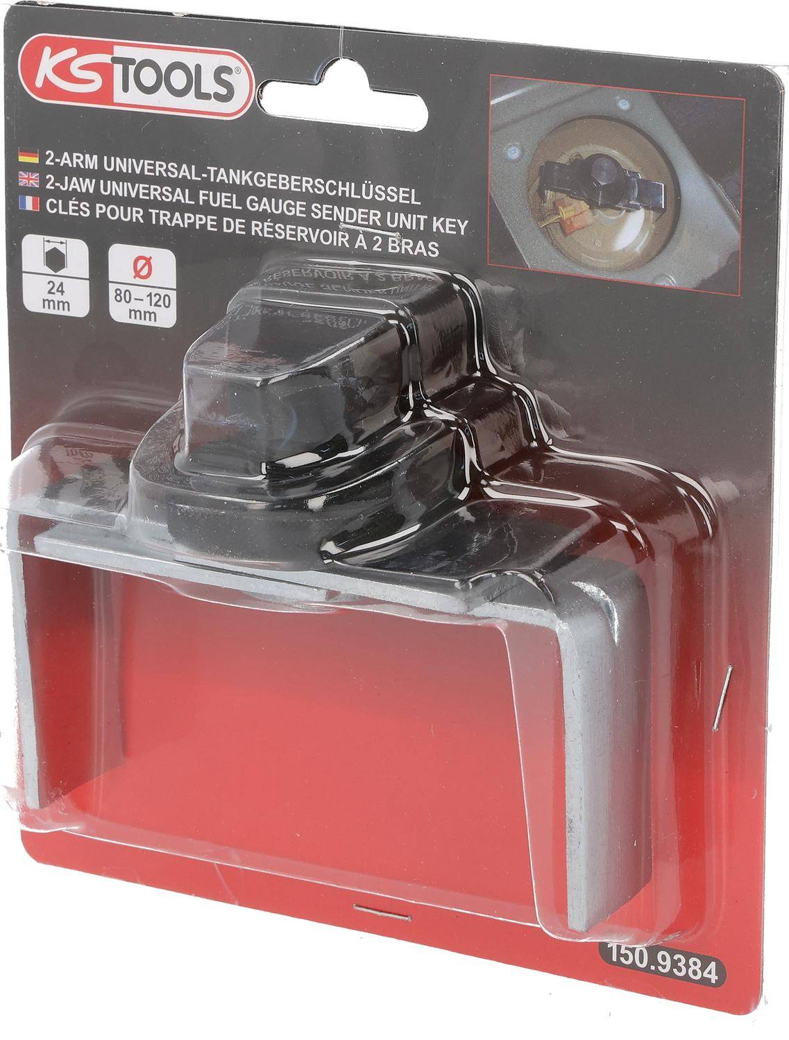 KS TOOLS 2-Arm Universal-Tankgeberschlüssel, Ø 80-120mm