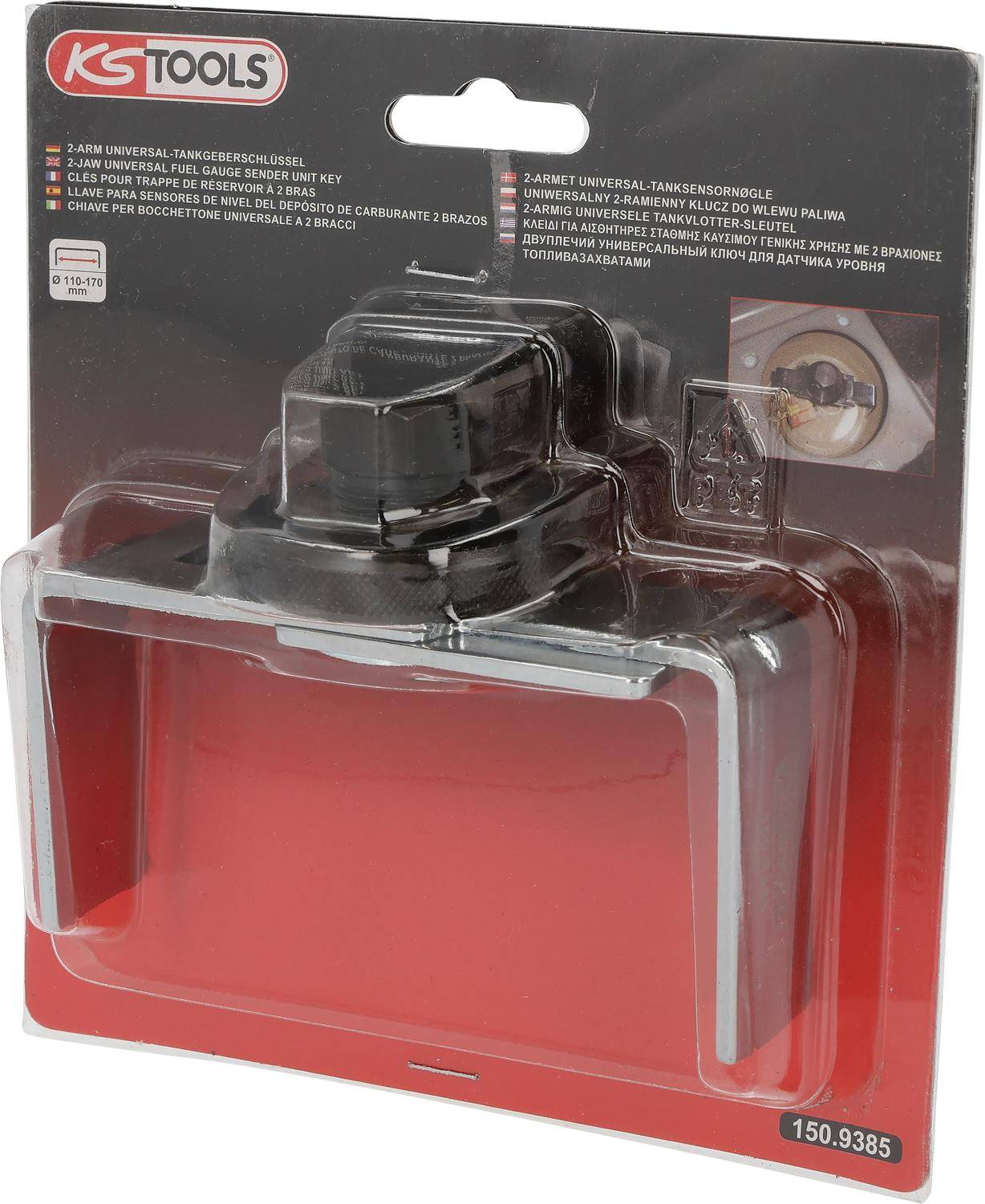 KS TOOLS 2-Arm Universal-Tankgeberschlüssel, Ø 110-170mm