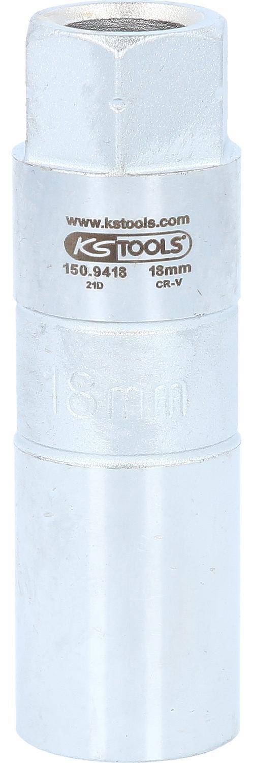 KS TOOLS Stodmpfer-Auensechskant-Gegenhalter-Stecknuss, 18 mm