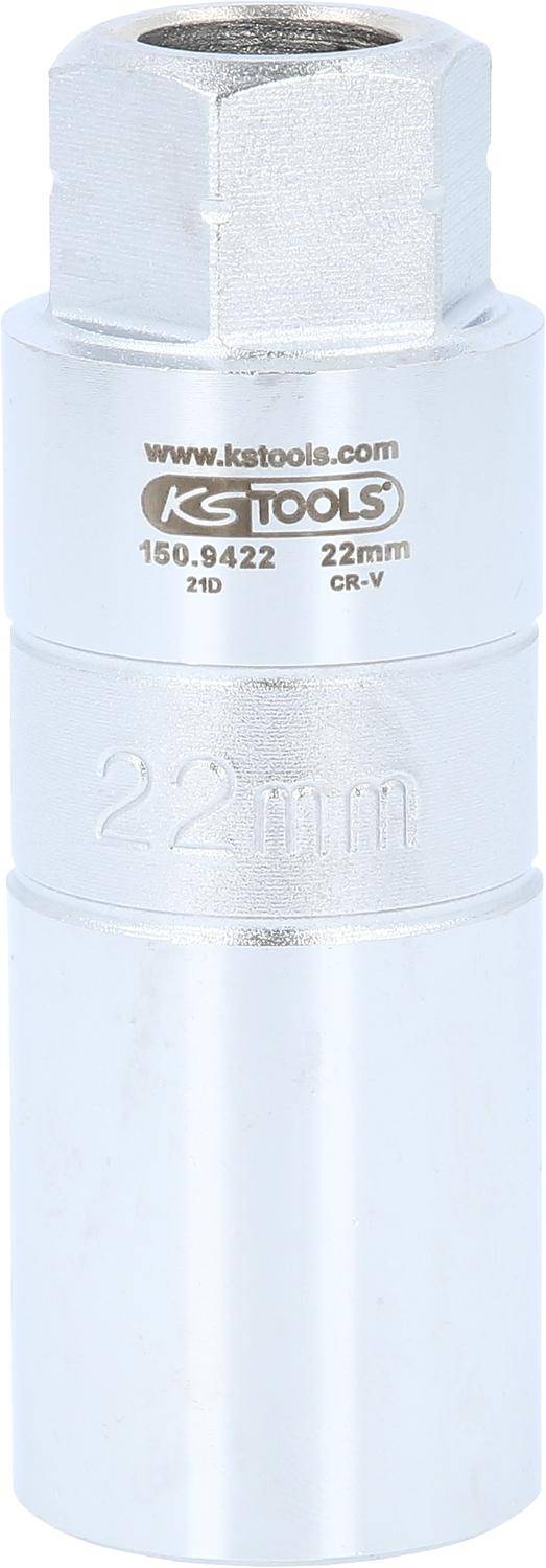 KS TOOLS Stodmpfer-Auensechskant-Gegenhalter-Stecknuss, 22 mm