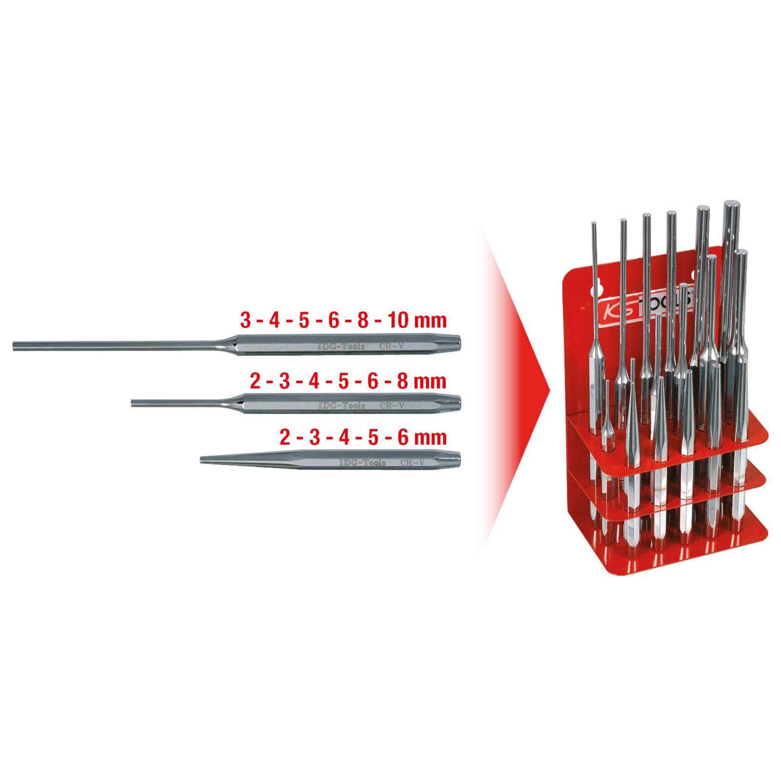 KS TOOLS Durchtreiber-Satz 17tlg. - 156.0180
