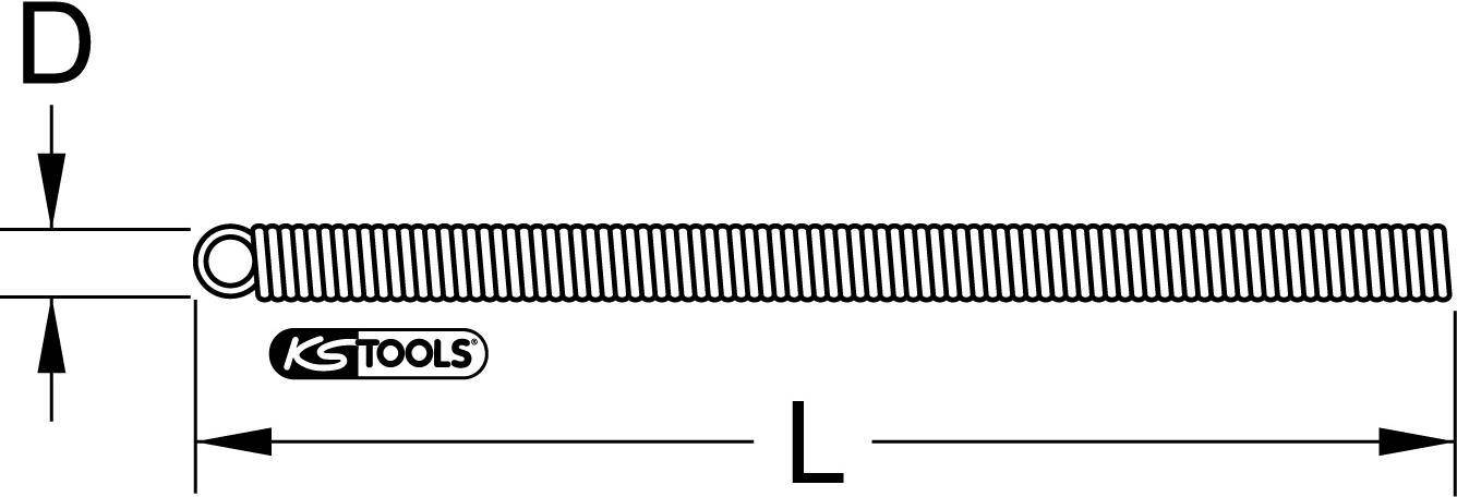 KS TOOLS Innenbiegefeder für PE-Kunststoffrohre, Ã˜ 13mm (203.0213)