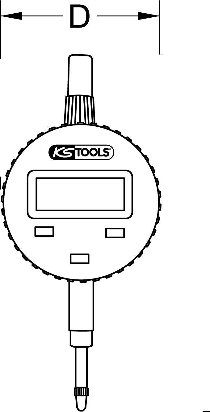 KS TOOLS Digital-Przisions-Messuhr 0-10mm