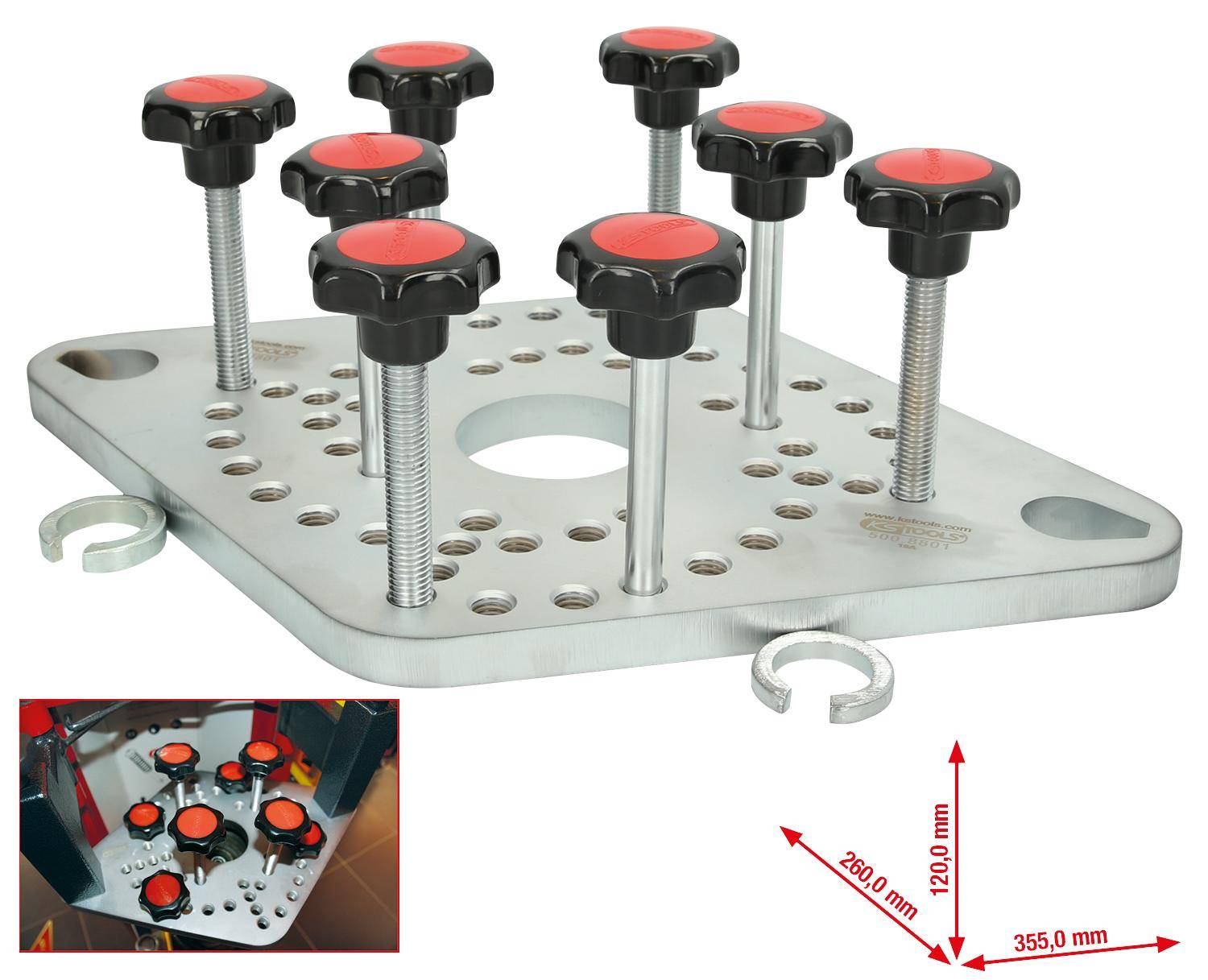 KS TOOLS Adapterplatte fr Druckluft-Stand-Federspanner