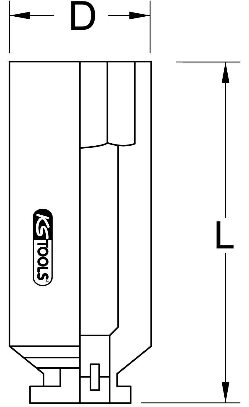 KS TOOLS 1/2" Zylinderkopf-Schlssel mit Spezialprofil fr PSA, 13mm