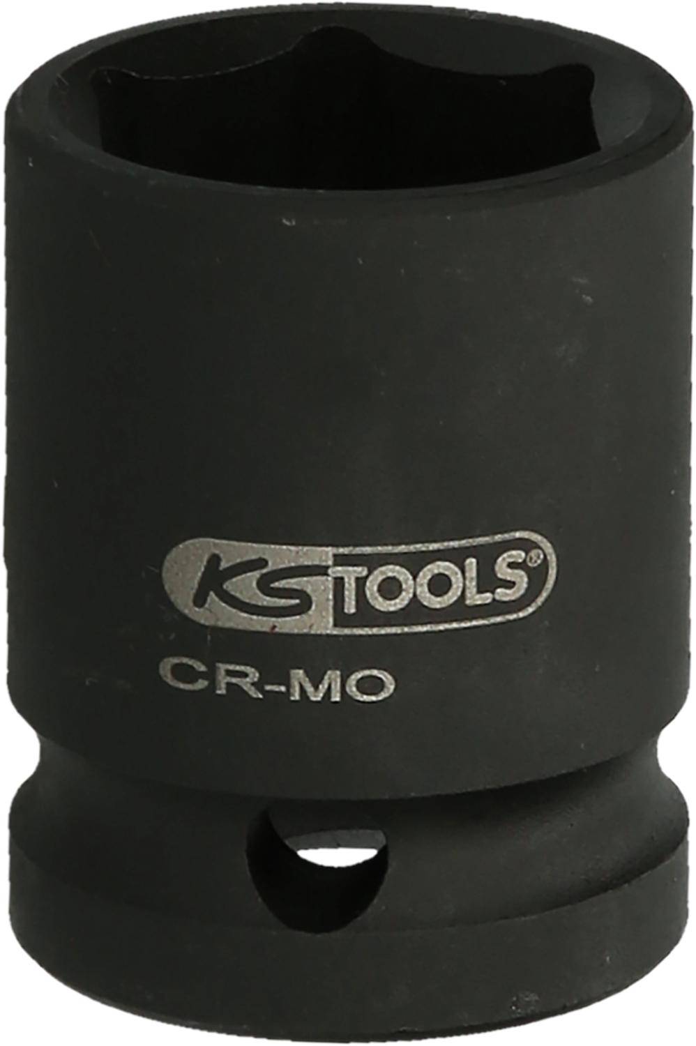 KS TOOLS 1" Sechskant-Kraft-Stecknuss, kurz, 75mm