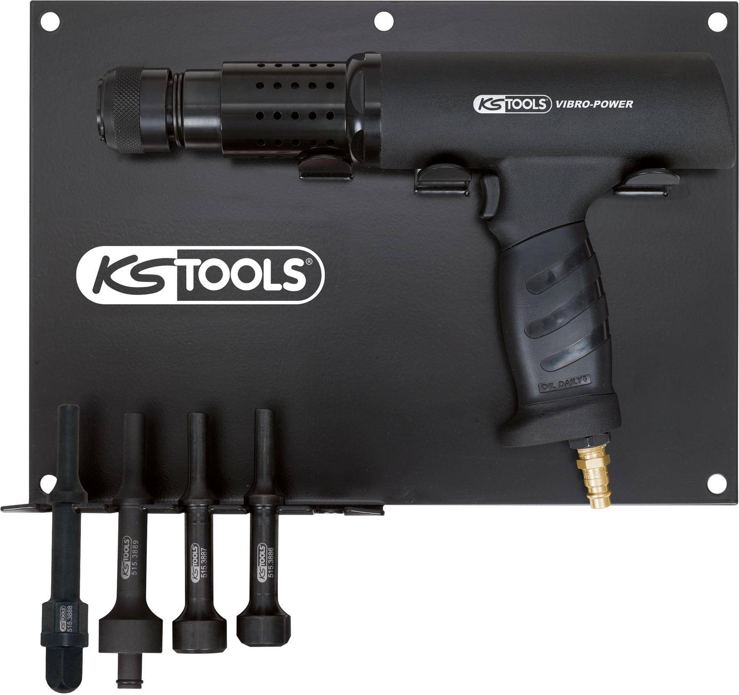 KS TOOLS Vibro-Power Druckluft-Meielhammer-Satz, 6-tlg