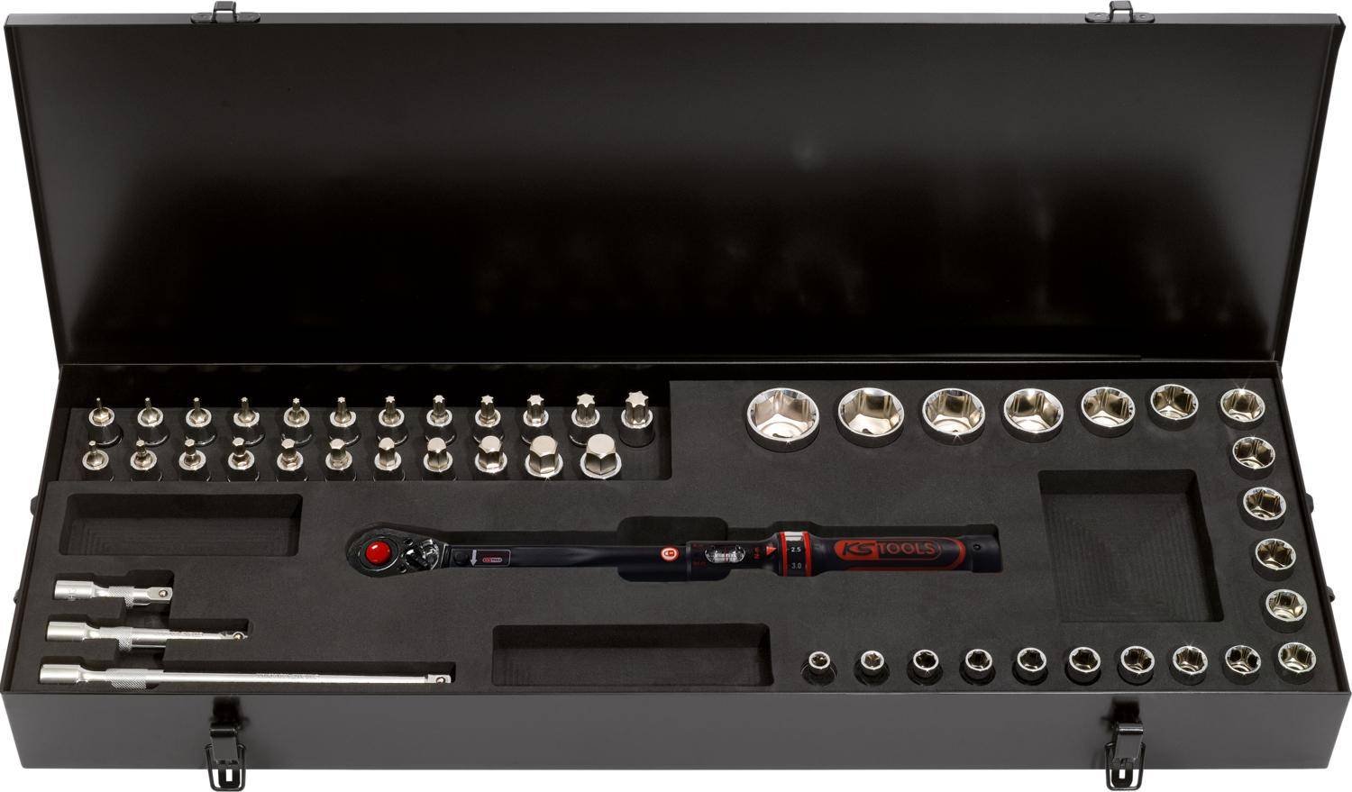 KS TOOLS 1/2" ERGOTORQUE®precision Ratschen-Drehmomentschlüssel-Satz,