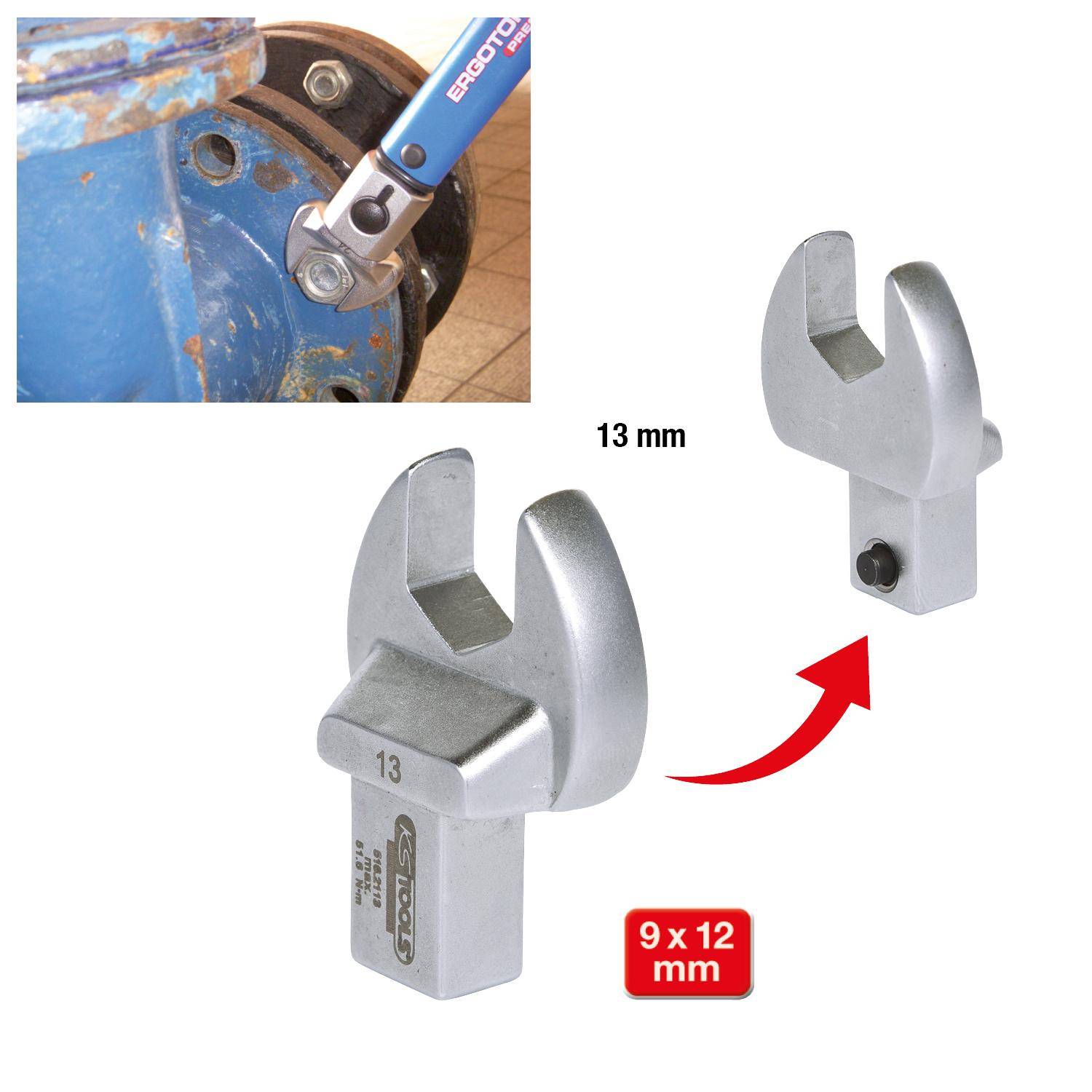 KS TOOLS 9x12mm Einsteck-Maulschlüssel, 13mm