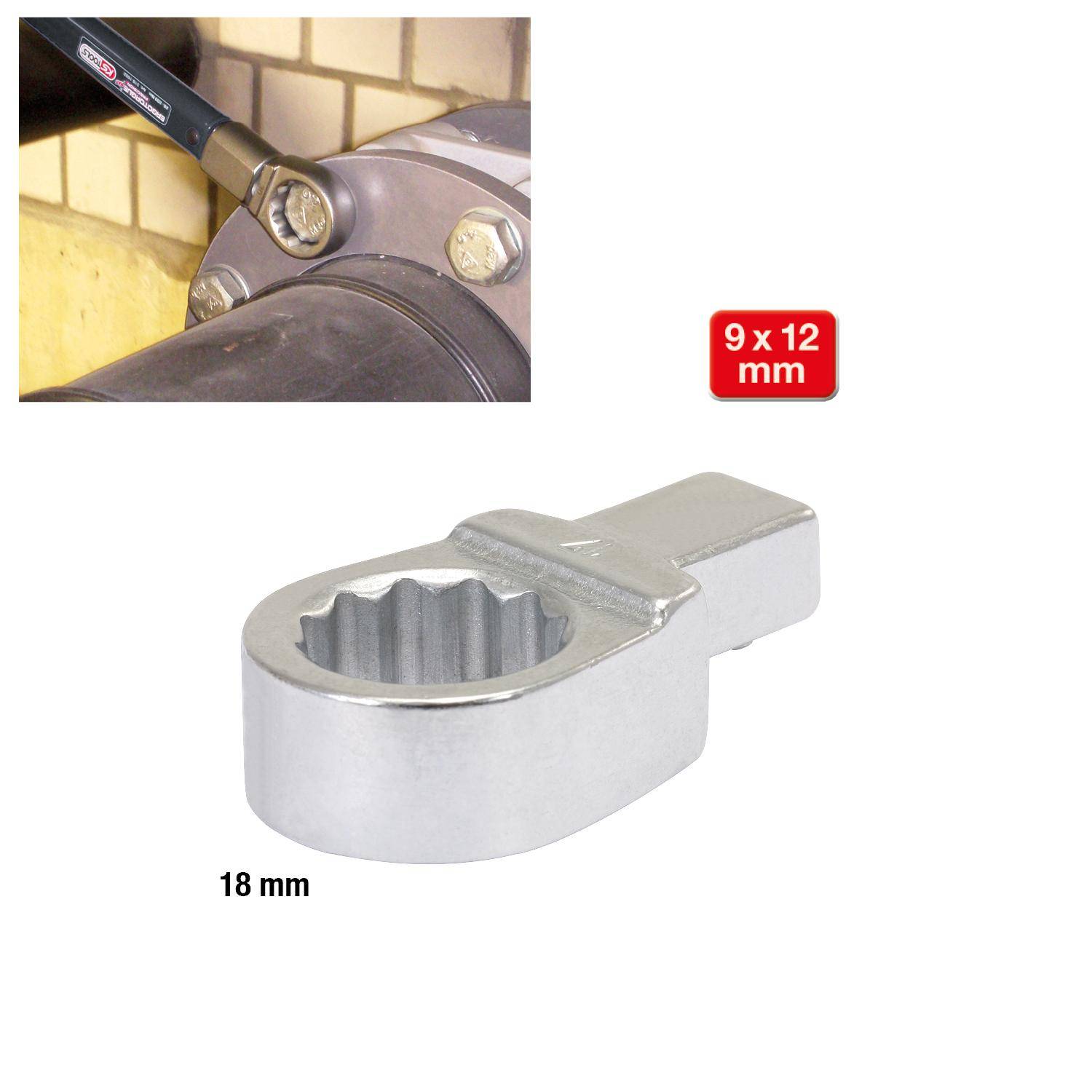 KS TOOLS 9x12mm Einsteck-Ringschlssel, 18mm
