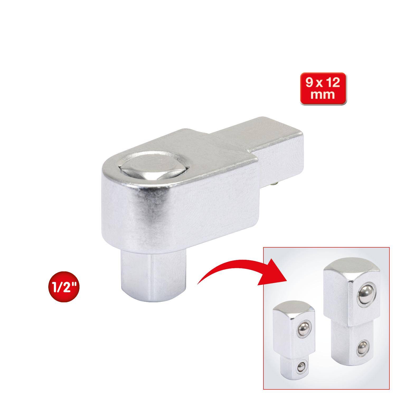 KS TOOLS 9x12mm Einsteck-Vierkant, 1/2"