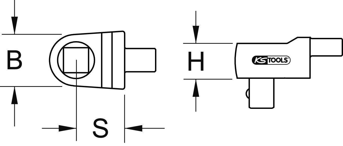 KS TOOLS 14x18mm Einsteck-Vierkant, 3/4"