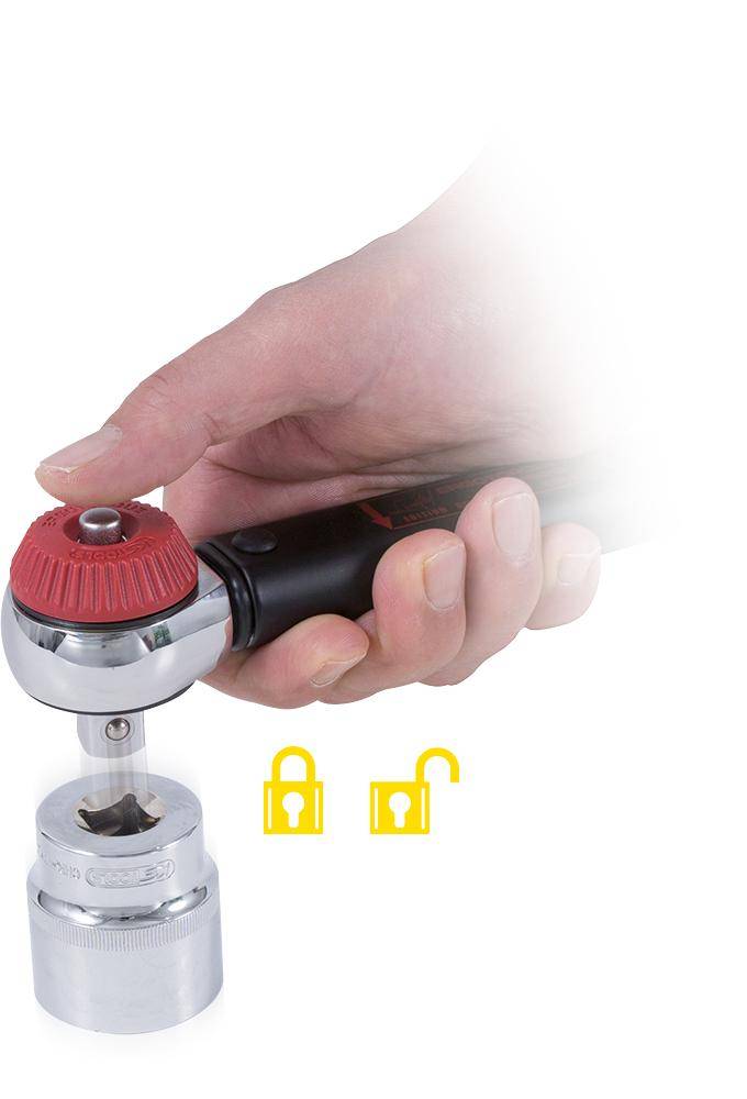 KS TOOLS 1/2" ERGOTORQUEprecision Drehmomentschlüssel 40-200 Nm mit