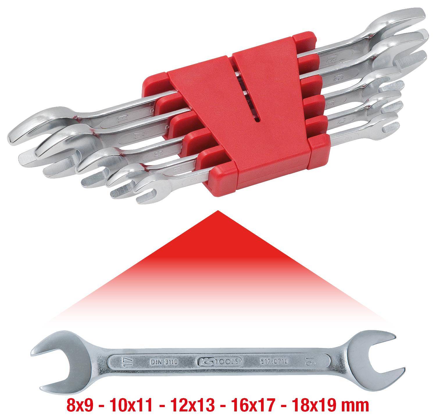KS TOOLS Doppel-Maulschlssel-Satz, 5-tlg 8-19mm