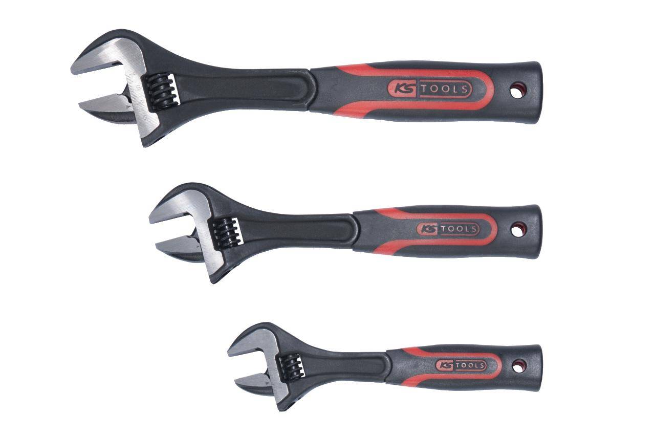 KS TOOLS Rollgabelschlüssel-Satz 2-Komponentengriff, 3-tlg