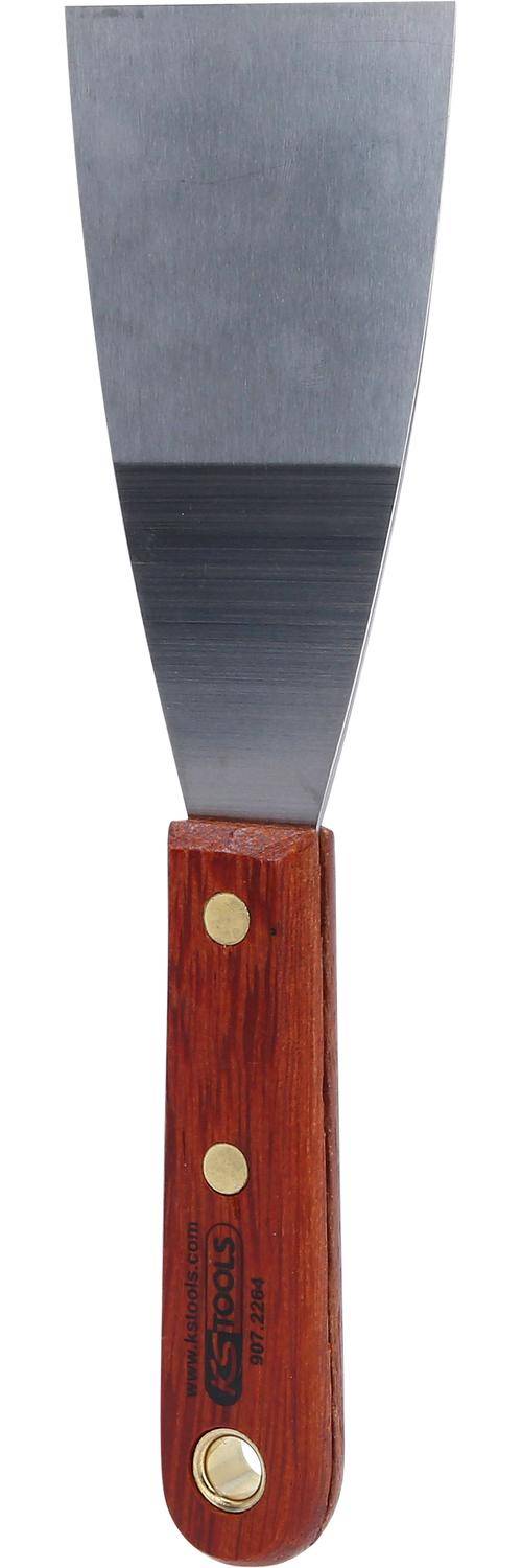 KS TOOLS EDELSTAHL Spachtel, 63mm, mit Holzgriff