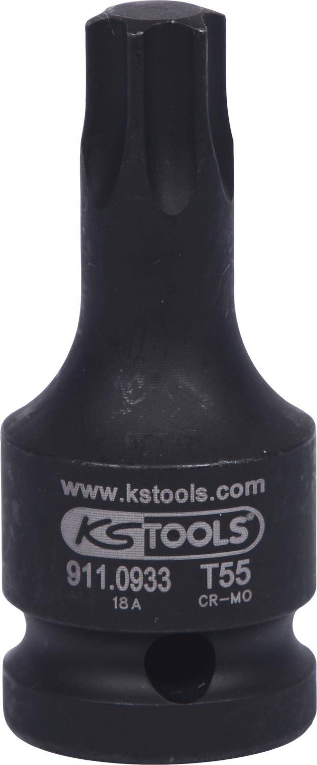 KS TOOLS 1/2" Kraft-Bit-Stecknuss Torx, kurz, T55