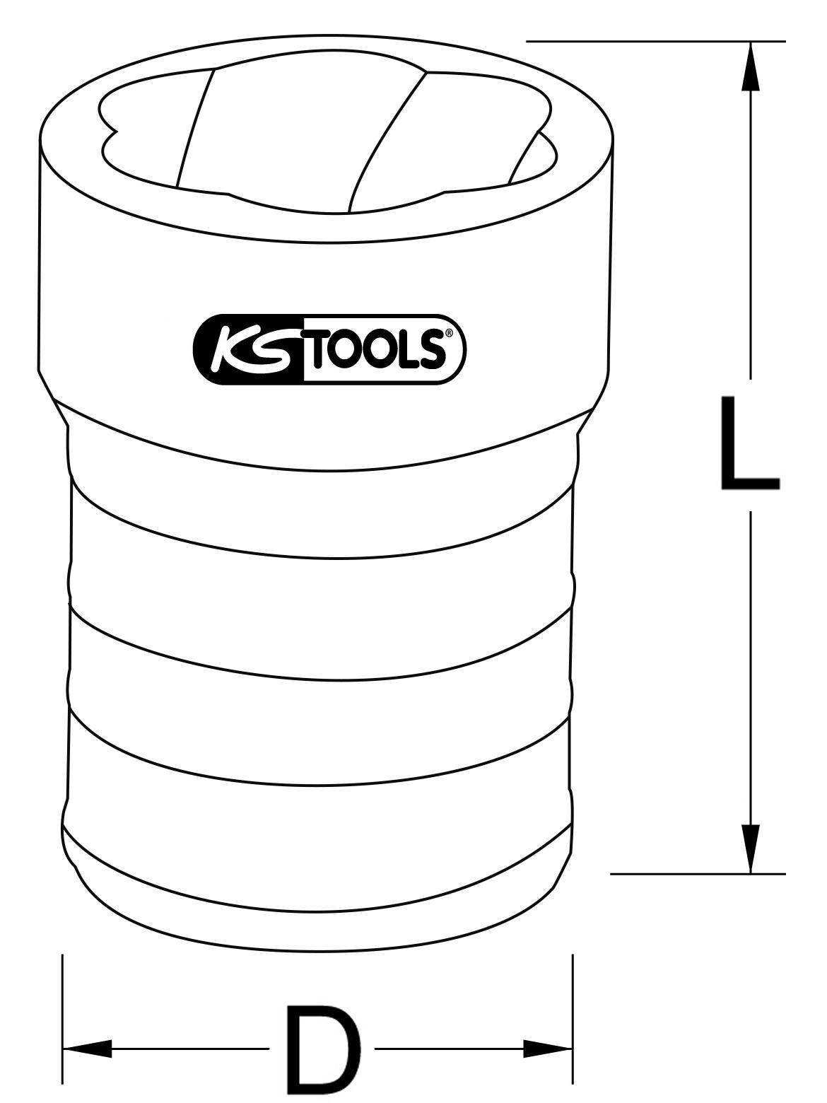 KS TOOLS 1/4" Spiral-Profil-Kraft-Stecknuss, 11mm