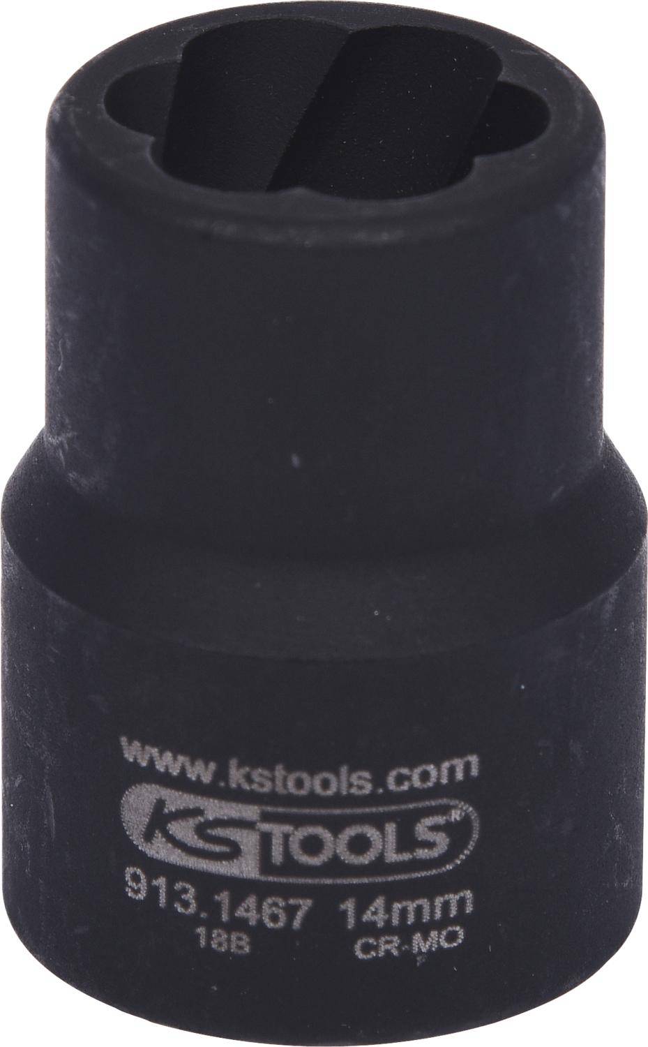 KS TOOLS 1/2" Spiral-Profil-Kraft-Stecknuss, 14mm